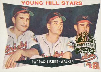 2009 Topps Heritage - 50th Anniversary Buybacks #399 Young Hill Stars (Milt Pappas / Jack Fisher / Jerry Walker) Front