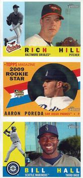 2009 Topps Heritage - Advertising Panels #NNO Rich Hill / Aaron Poreda / Bill Hall Front