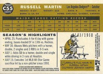 2009 Topps Heritage - Chrome #C55 Russell Martin Back
