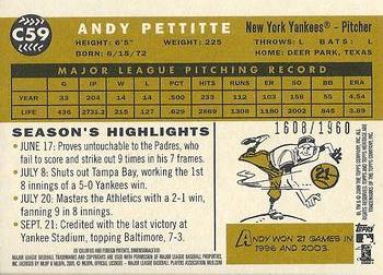 2009 Topps Heritage - Chrome #C59 Andy Pettitte Back