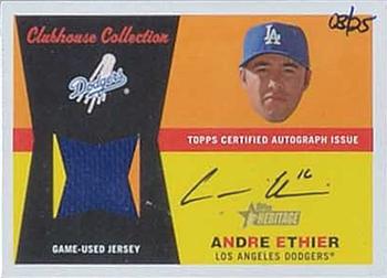 2009 Topps Heritage - Clubhouse Collection Relics Autographs #CCAR-AE Andre Ethier Front
