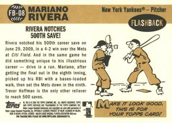2009 Topps Heritage - Flashbacks High Number #FB-08 Mariano Rivera  Back