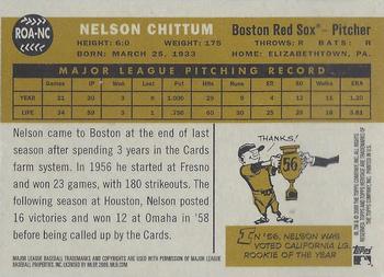 2009 Topps Heritage - Real One Autographs #ROA-NC Nelson Chittum Back
