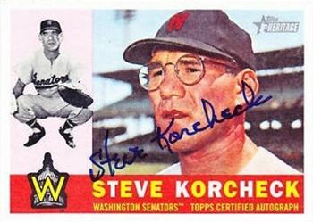 2009 Topps Heritage - Real One Autographs #ROA-SK Steve Korcheck Front