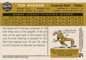2009 Topps Heritage - Real One Autographs #ROA-TW Ted Wieand Back