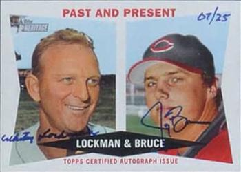 2009 Topps Heritage - Real One Autographs Dual #RODA-LB Whitey Lockman / Jay Bruce Front