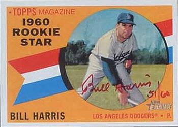 2009 Topps Heritage - Real One Autographs Red Ink #BTH Bill Harris Front