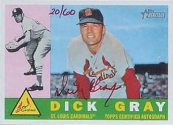 2009 Topps Heritage - Real One Autographs Red Ink #DG Dick Gray Front