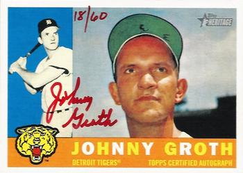 2009 Topps Heritage - Real One Autographs Red Ink #JG Johnny Groth Front