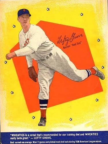 1937 Wheaties Series 9 #NNO Lefty Grove Front