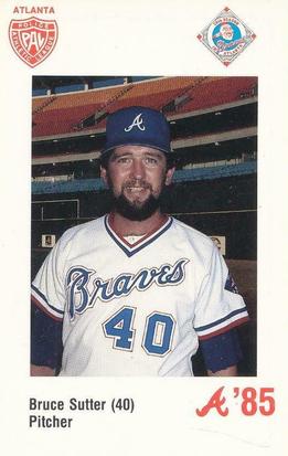 1985 Atlanta Braves Police #NNO Bruce Sutter Front