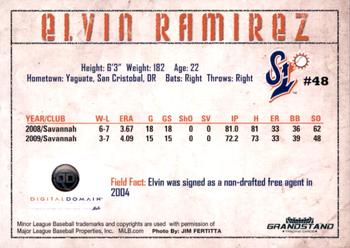 2010 Grandstand St. Lucie Mets #NNO Elvin Ramirez Back
