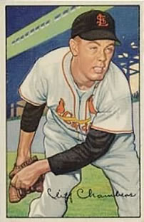 1952 Bowman #14 Cliff Chambers Front