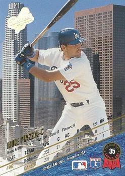 1993 Leaf #35 Mike Piazza Back