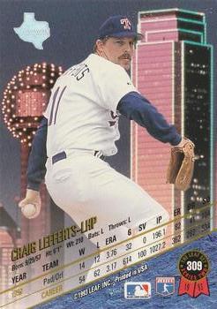 1993 Leaf #309 Craig Lefferts Back