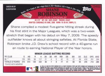 2009 Topps Updates & Highlights - Chrome Rookie Refractors #CHR30 Shane Robinson Back