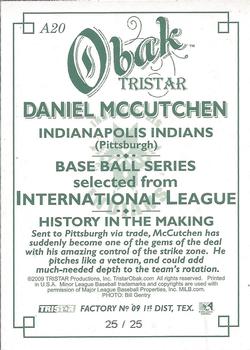 2009 TriStar Obak - Autographs Green #A20 Daniel McCutchen Back