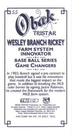 2009 TriStar Obak - Mini T212 #55 Branch Rickey Back