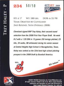 2009 TriStar PROjections - Green #234 Trey Haley Back