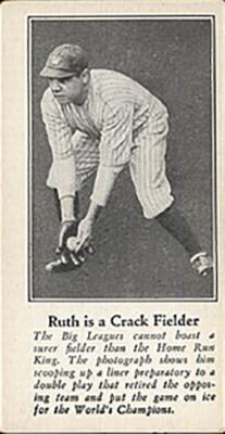 1927-28 F52 Fro-Joy Champions Series Babe Ruth #6 Babe Ruth Front