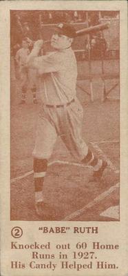 1928 George Ruth Candy #2 Babe Ruth Front