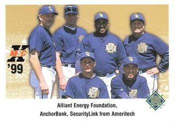 1999 Milwaukee Brewers Police - Alliant Energy Foundation, AnchorBank, SecurityLink from Ameritech #NNO Brewers Coaches Front