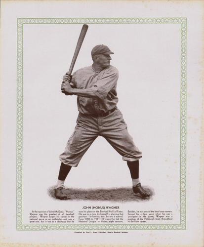 1929-33 Blum's Baseball Bulletin Premiums #NNO Honus Wagner Front