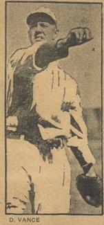 1920 Peggy Popcorn #16 Dazzy Vance Front