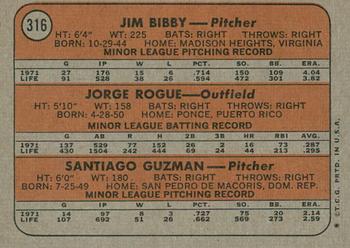 2021 Topps Heritage - 50th Anniversary Buybacks #316 Cardinals 1972 Rookie Stars - Bibby / Roque / Guzman) Back