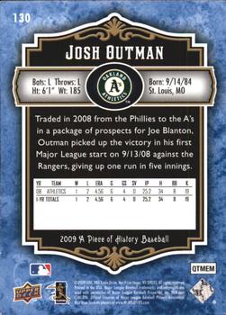 2009 Upper Deck A Piece of History - Blue #130 Josh Outman Back