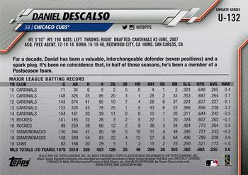 2020 Topps Update - Yellow #U-132 Daniel Descalso Back