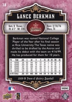 2009 Upper Deck A Piece of History - Red #38 Lance Berkman Back