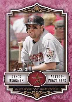 2009 Upper Deck A Piece of History - Red #38 Lance Berkman Front
