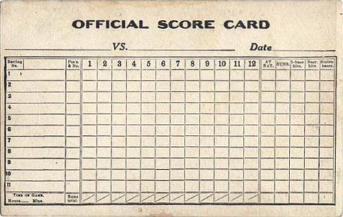 1913-15 Pinkerton Scorecards / Photocards (W530) #153 Hughie Jennings Back