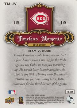 2009 Upper Deck A Piece of History - Timeless Moments Red #TM-JV Joey Votto Back