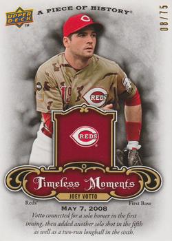 2009 Upper Deck A Piece of History - Timeless Moments Red #TM-JV Joey Votto Front