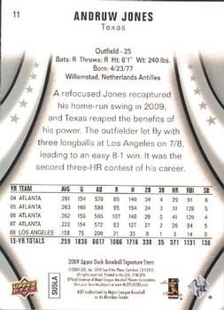 2009 Upper Deck Signature Stars #11 Andruw Jones Back