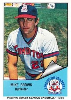 1984 Cramer - Edmonton Trappers Glossy #117 Mike Brown Front