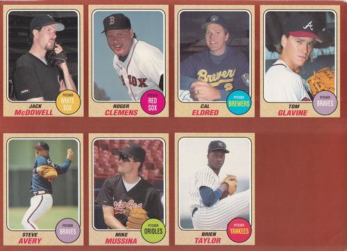 1993 Baseball Card Magazine / Sports Card Magazine - Panels #SC49-SC55 Jack McDowell / Roger Clemens /  Cal Eldred / Tom Glavine / Steve Avery / Mike Mussina / Brien Taylor Front