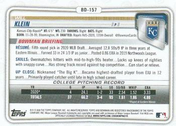 2020 Bowman Draft - Purple #BD-157 Will Klein Back