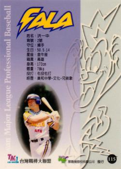 1997 Taiwan Major League #115 I-Chung Hong Back