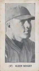 1931 W-UNC Strip Cards (W-UNC) #47 Glenn Wright Front