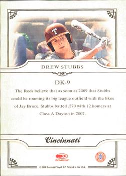 2008 Donruss Threads - Diamond Kings #DK-9 Drew Stubbs Back