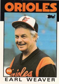 1986 Topps - Collector's Edition (Tiffany) #321 Earl Weaver Front