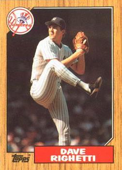 1987 Topps - Collector's Edition (Tiffany) #40 Dave Righetti Front