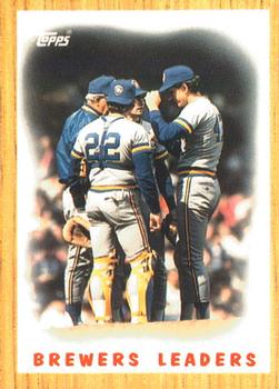 1987 Topps - Collector's Edition (Tiffany) #56 Brewers Leaders Front