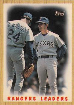 1987 Topps - Collector's Edition (Tiffany) #656 Rangers Leaders Front