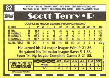 1990 Topps - Collector's Edition (Tiffany) #82 Scott Terry Back