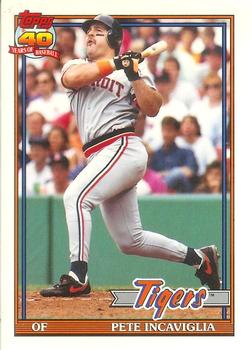 1991 Topps Traded - Limited Edition (Tiffany) #57T Pete Incaviglia Front
