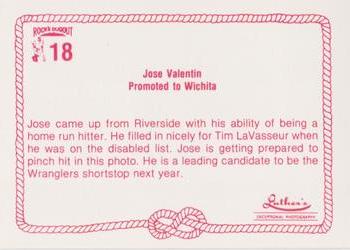 1989 Rock's Dugout Wichita Wranglers Update #18 Jose Valentin Back